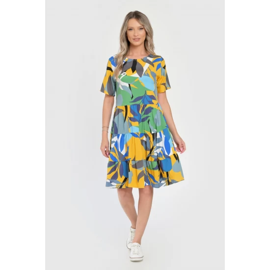 Rochie Medie Dama V293, cu Imprimeu Floral