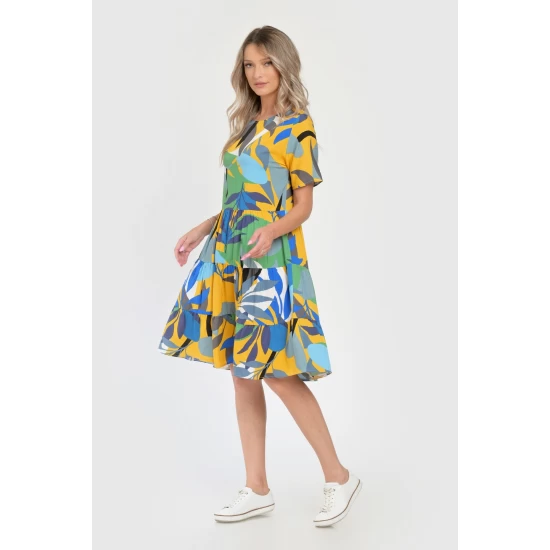 Rochie Medie Dama V293, cu Imprimeu Floral