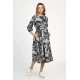 Rochie Dama, Eranthe, Leafy Black V312