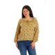 Bluza Dama, tip IE, Galben mustar cu model Floral