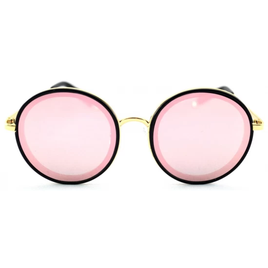 Ochelari de soare Rotunzi Oglinda Roz - Auriu Ochelari de soare Rotunzi Oglinda Roz - Auriu