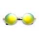 Ochelari de soare Rotunzi Retro John Lennon Verde reflexii cu Auriu Ochelari de soare Rotunzi Retro John Lennon Verde reflexii cu Auriu