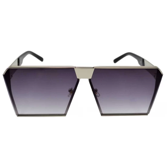Ochelari de soare Rectangular Plat Gri Argintiu lentila degrade Ochelari de soare Rectangular Plat Gri Argintiu lentila degrade