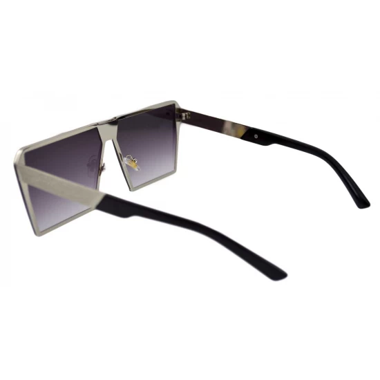 Ochelari de soare Rectangular Plat Gri Argintiu lentila degrade Ochelari de soare Rectangular Plat Gri Argintiu lentila degrade