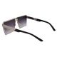 Ochelari de soare Rectangular Plat Gri Argintiu lentila degrade Ochelari de soare Rectangular Plat Gri Argintiu lentila degrade