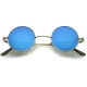 Ochelari de soare Rotunzi Retro John Lennon Albastru cu Auriu