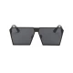 Ochelari de soare Rectangular Plat Oglinda Negri