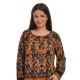 Bluza Dama Multicolora cu Imprimeu Combinat Bluza Dama Multicolora cu Imprimeu Combinat