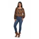 Bluza Dama Multicolora cu Imprimeu Combinat Bluza Dama Multicolora cu Imprimeu Combinat
