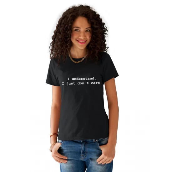 Tricou dama negru - I understand Tricou dama negru - I understand