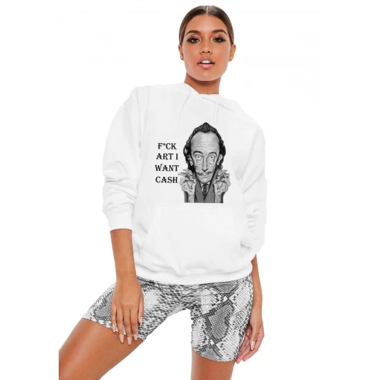 Hanorac dama alb - Dali - I want CASH Hanorac dama alb - Dali - I want CASH