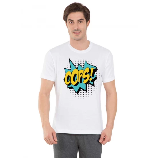 Tricou barbati alb - Oops Tricou barbati alb - Oops